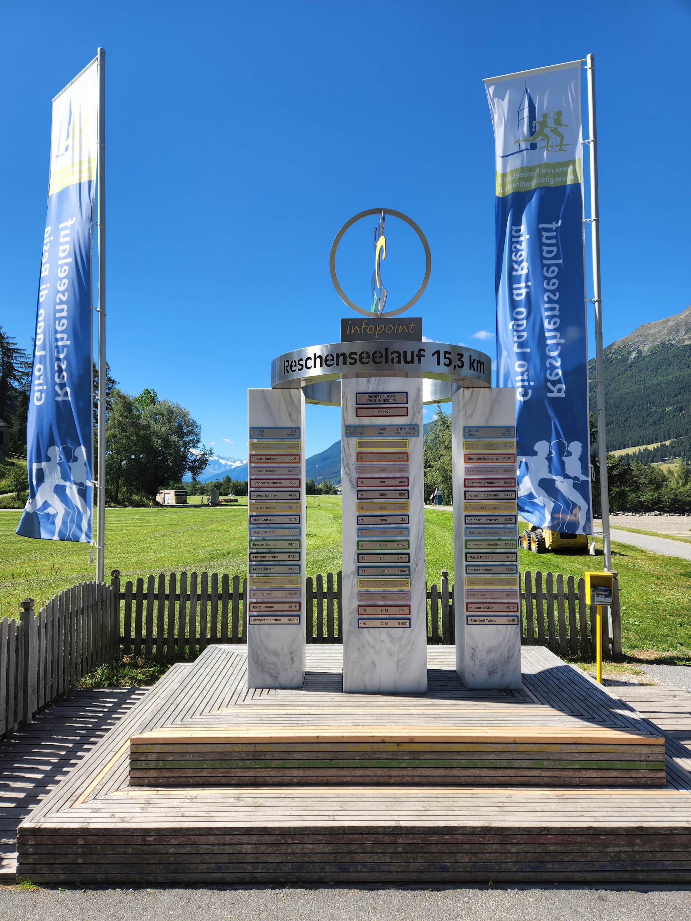 Reschensee (Campanile di Curon) lakeside viewpoint